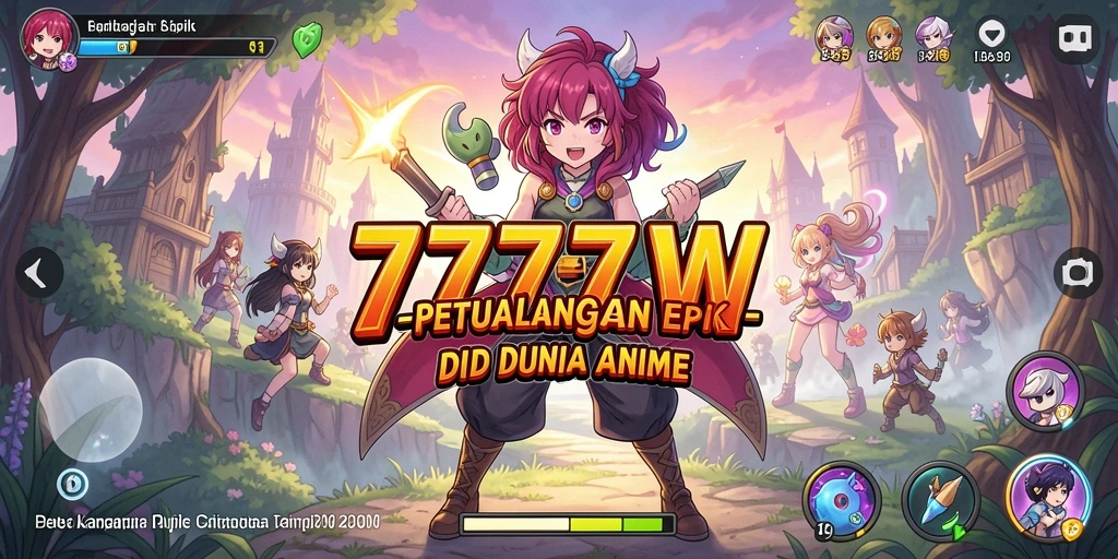 Tampilan gameplay seru dan karakter Anime yang menawan.