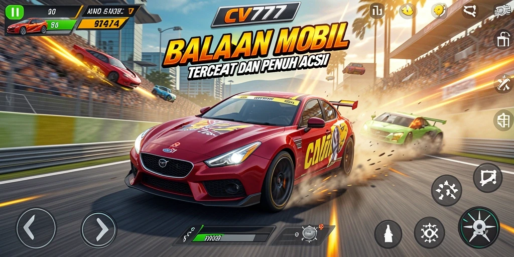 Tampilan menakjubkan dari gameplay balap mobil di CV777.
