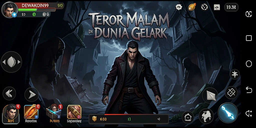 Tampilan gameplay DEWAKOIN99 yang menegangkan dan menyeramkan.