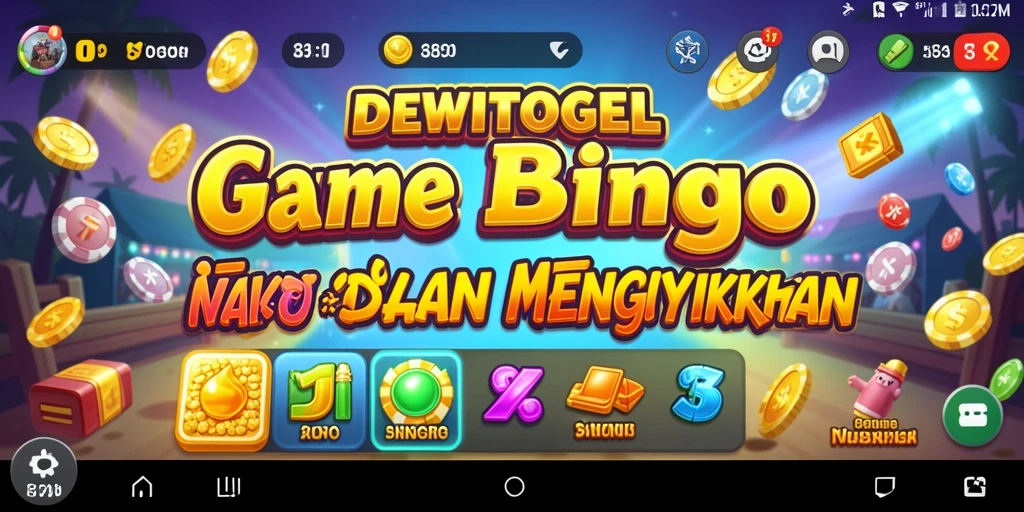 Tampilan gameplay seru DEWITOGEL dengan tema Bingo.