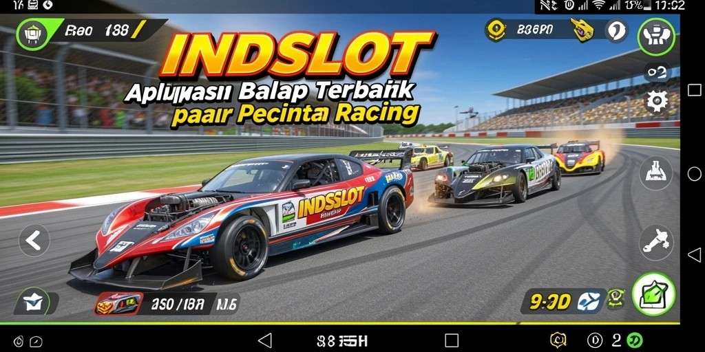 Tampilan gameplay INDSLOT yang mendebarkan dan penuh aksi balap.