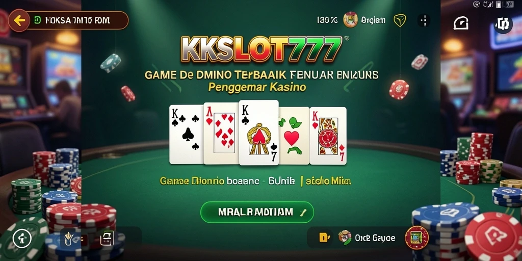 Screenshot gameplay KKSLOT777 menampilkan aksi penuh strategi Domino.