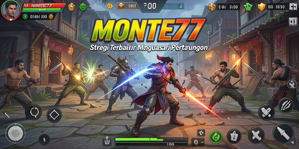 Tampilan gameplay menarik dari MONTE77 yang menonjolkan pertempuran strategis.