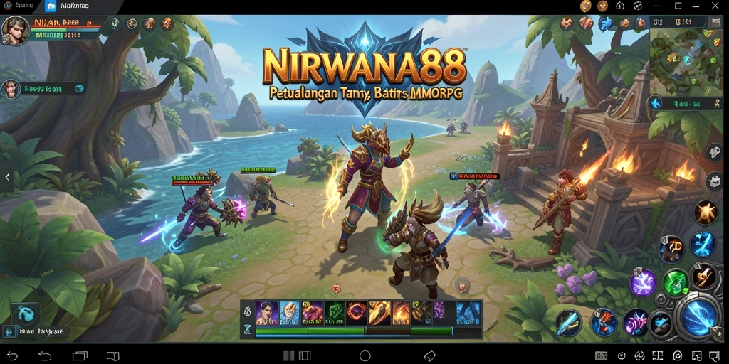 Screenshot gameplay NIRWANA88 dengan pertarungan epik antar pemain.