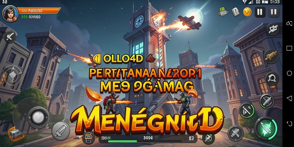 Tangkapan layar OLLO4D menampilkan aksi seru dalam pertempuran Tower Defense.