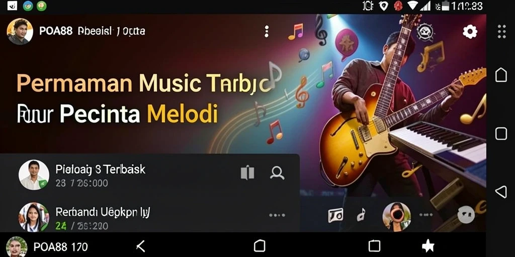 Tampilan screenshot POA88 dengan gameplay musik yang seru dan interaktif.