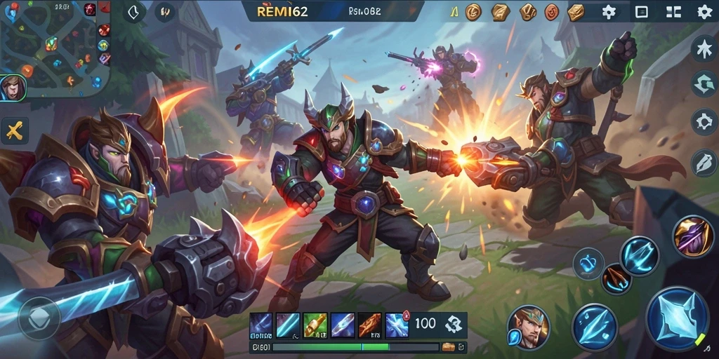 Tampilan gameplay seru dan kompetitif di REMI62.