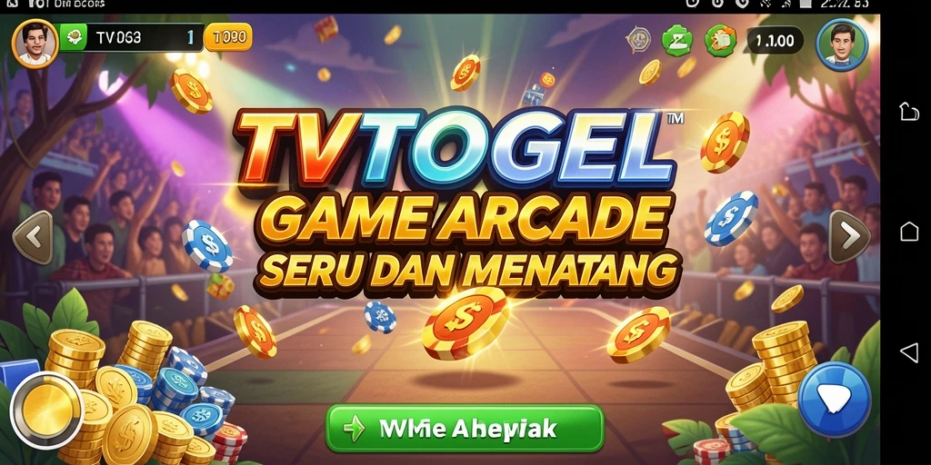Tampilan menarik gameplay TVTOGEL dalam aksi Arcade.